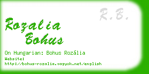 rozalia bohus business card