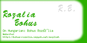 rozalia bohus business card